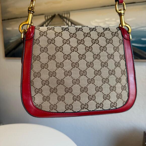 💎✨BEAUTIFUL✨💎Authentic GUCCI Lady Web Canvas Crossbody Bag - Picture 3 of 9